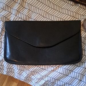 Black Leather Clutch